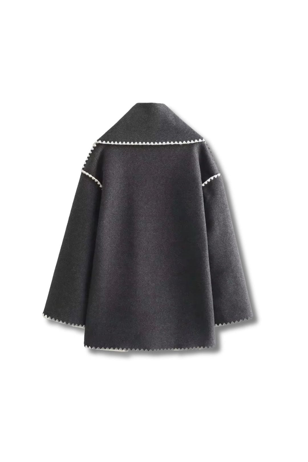 TOTEY - Contrast jacket with scarf